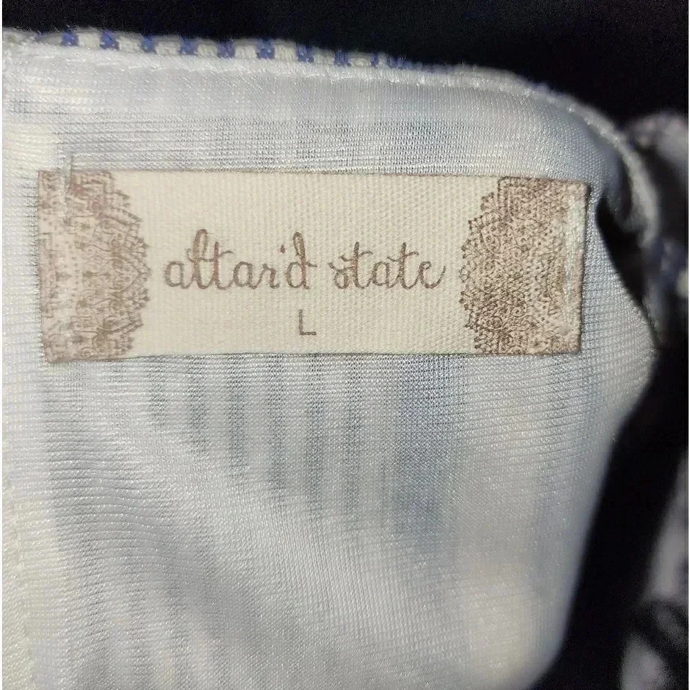 NWOT Altar'd State Floral Embroidered Striped Spaghetti Strap Mini Dress L - Picture 6 of 9